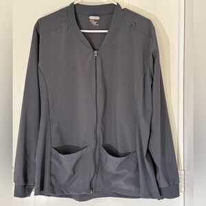 Steel color scrub/warm up Charcoal Utility Jacket